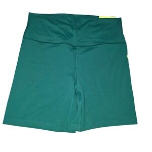 All in Motion Everyday Soft Bike Shorts Ultra High Rise Green 6" Inseam L